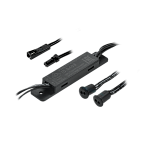 15.0403 Выключатель SWITCH, врезной, двойной, на преграду, черный