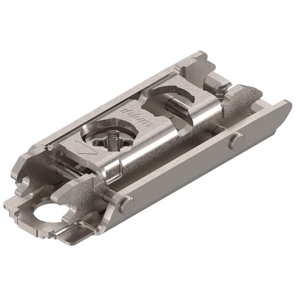 175H3100  Планка ответная прямая, эксцентрик	, H=0, под саморез, никель