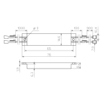 15.0403 Выключатель SWITCH, врезной, двойной, на преграду, черный