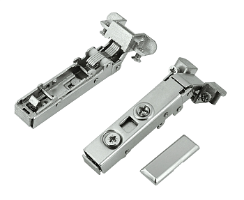 08.0163  Петля Clip , накладная, без пружины, никель для алюминиевых рамок