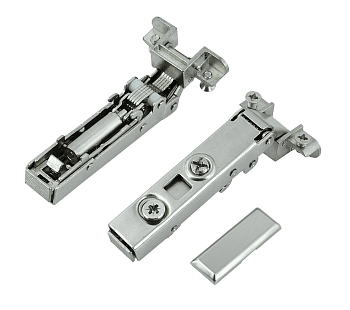 08.0162 Петля Clip , накладная, с доводчиком, никель для алюминиевых рамок