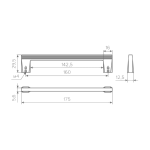 02.0428 Ручка Aldera C=160, черный матовый	