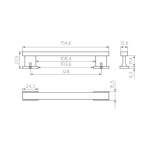 02.0337 Ручка Adora C=128, сталь брашированная